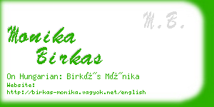 monika birkas business card